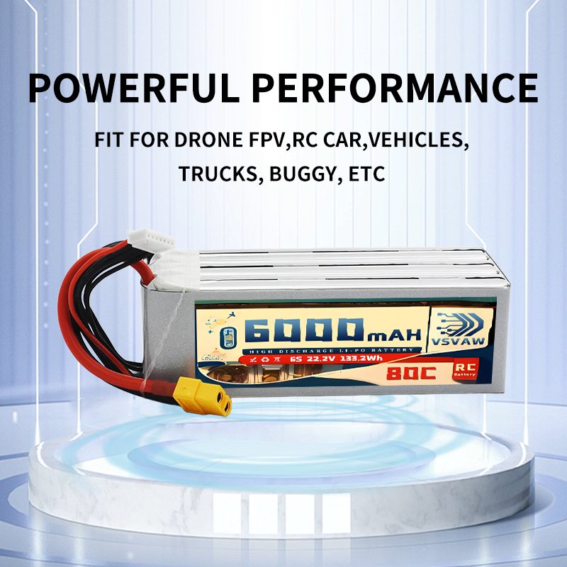 แบตเตอรี่ VSVAW 6S Lipo 6000mA - 6S Lipo Battery 22.2V 5000Mah บทวิจารณ์และราคา