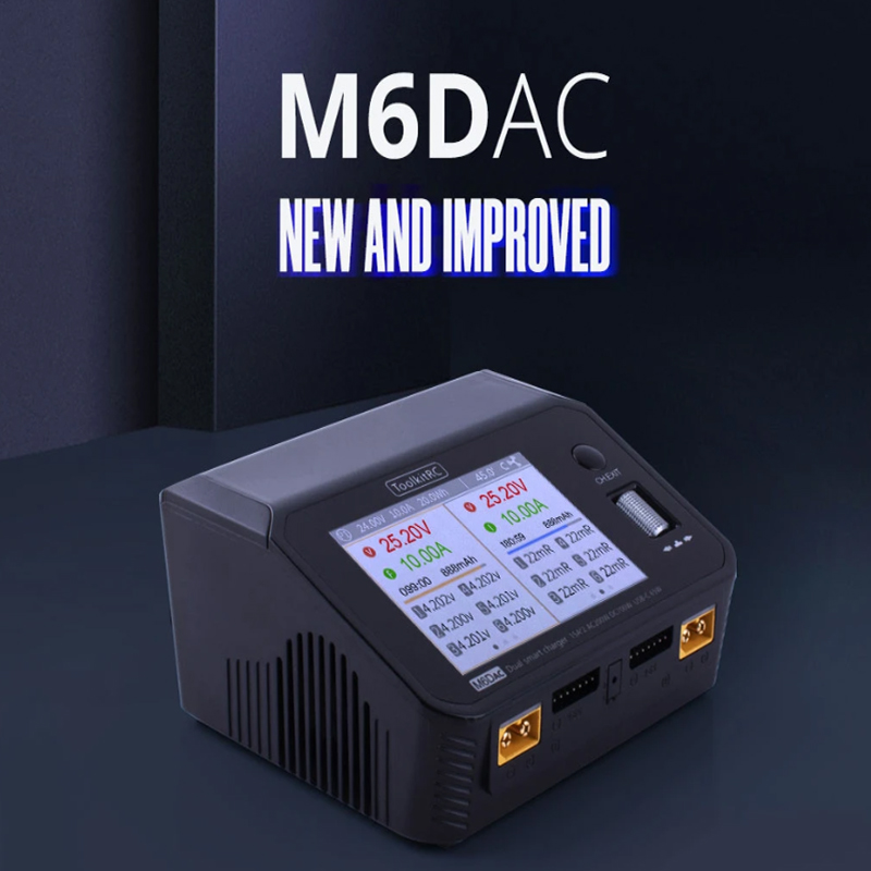 เครื่องชาร์จและดิสชาร์จแบตเตอร - Toolkitrc M6Dac Smart Charger บทวิจารณ์และราคา